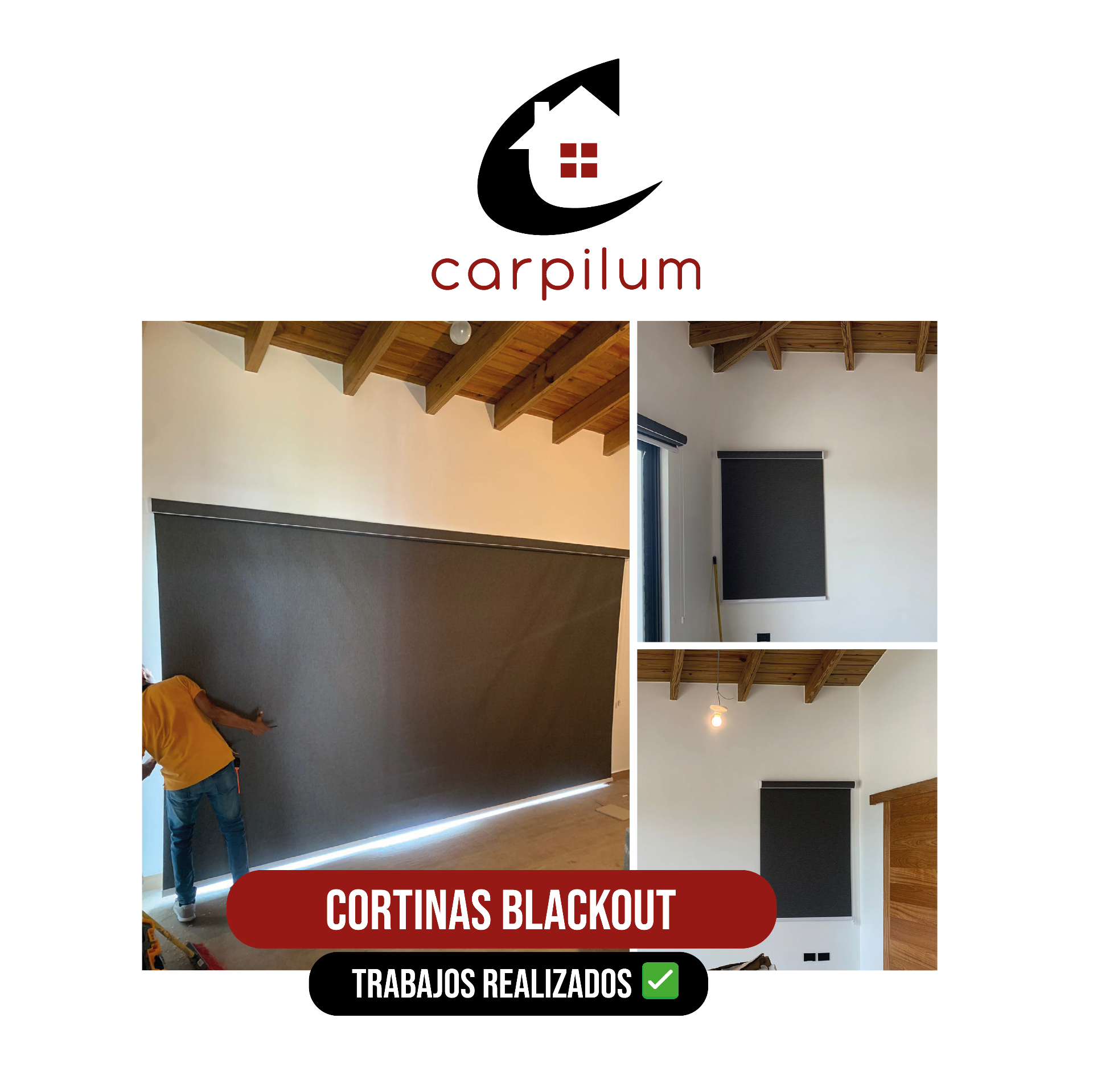 Cortinas Blackout — Instalación residencial