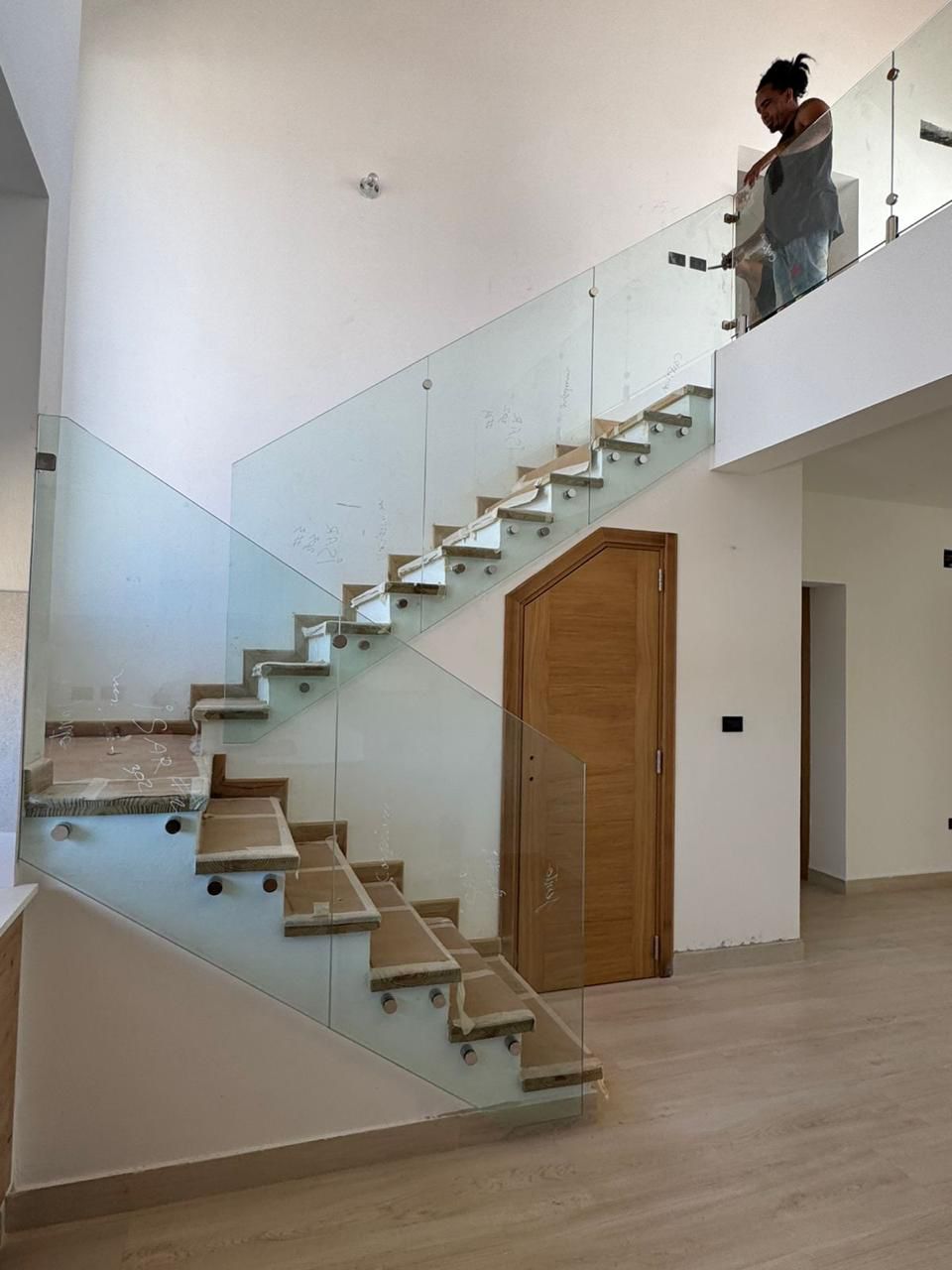 Escaleras en cristal templado